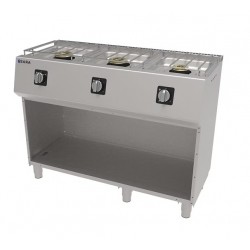 Cocina a gas 3 fuegos con soporte Sara CGS-530