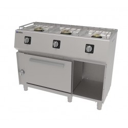 Cocina a gas 3 fuegos con horno + grill Sara CGS-531/G