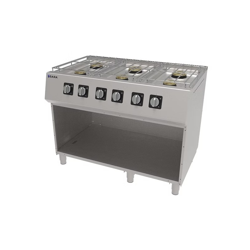 Cuina amb suport a gas 6 focs Sara CGS-760