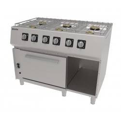 Cocina a gas 6 fuegos con horno Sara CGS-761