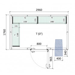 Cambra conservació 2960 x 1760 x 2280 mm
