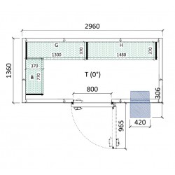 Cambra conservació 2960 x 1360 x 2280 mm