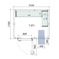 Cámara conservación 2160 x 1760 x 2280 mm