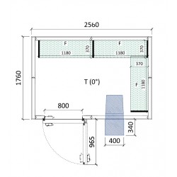 Cambra conservació 2560 x 1760 x 2280 mm