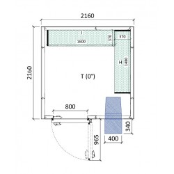 Cámara conservación 2160 x 2160 x 2280 mm