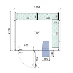 Cambra conservació 2560 x 2160 x 2280 mm
