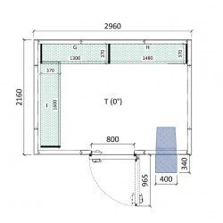 Cambra conservació 2960 x 2160 x 2280 mm