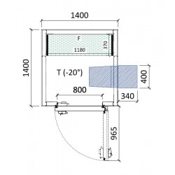Cambra congelació 1400 x 1400 x 2320 mm