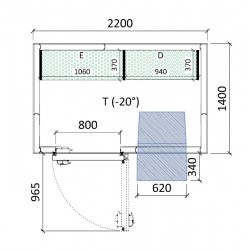 Cambra congelació 2200 x 1400 x 2320 mm