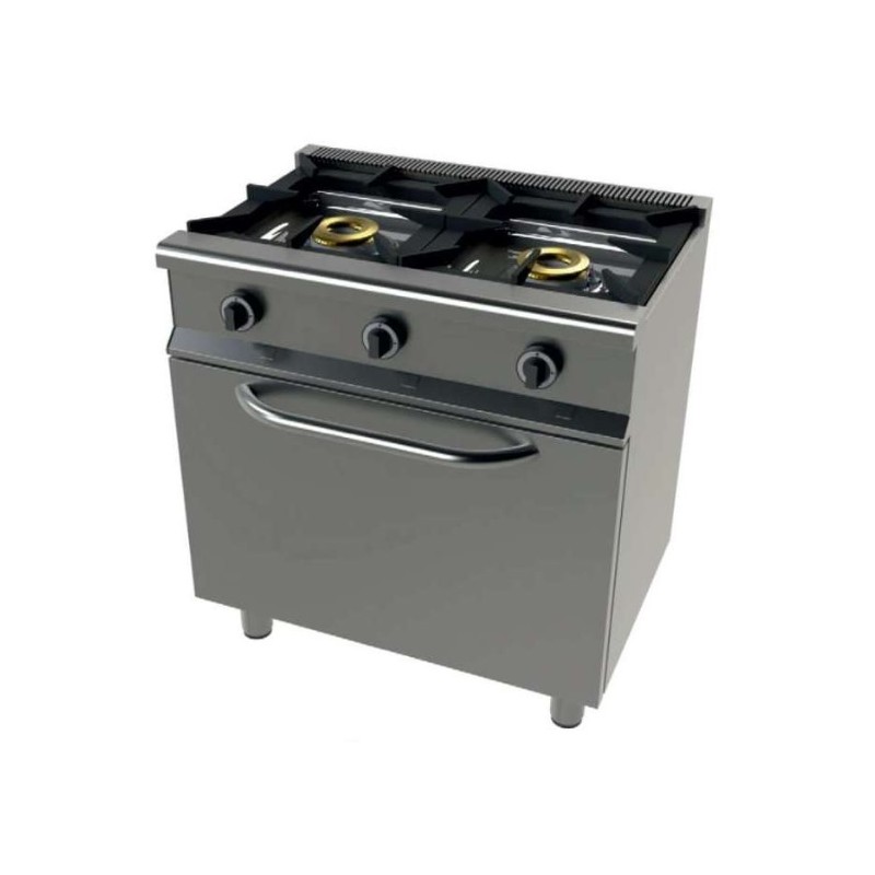 Cocina con dos quemadores a gas y horno - Junex Grill no