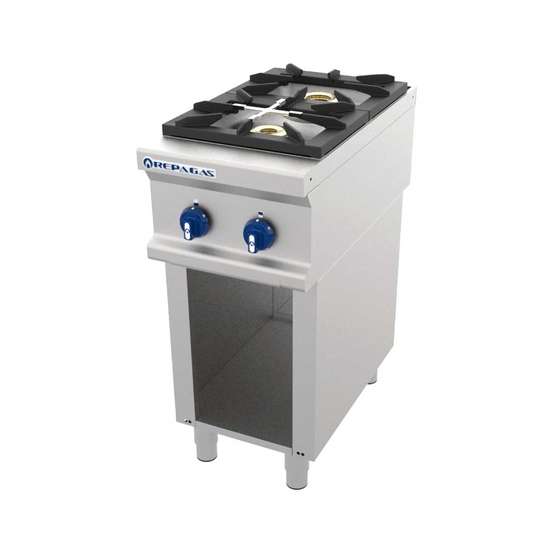 Cocina a gas 2 fuegos con soporte CG-720/S LC - Repagas