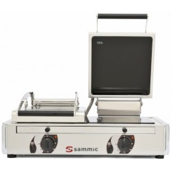 Planxa vitro - grill doble amb tapa - Sammic