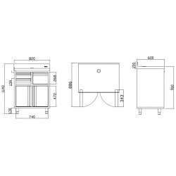 Mueble Mesa Cafetera Infrico MCAF 820