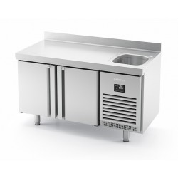 Mesa refrigeración Infrico BMGN 1470 F - 2 puertas y fregadero