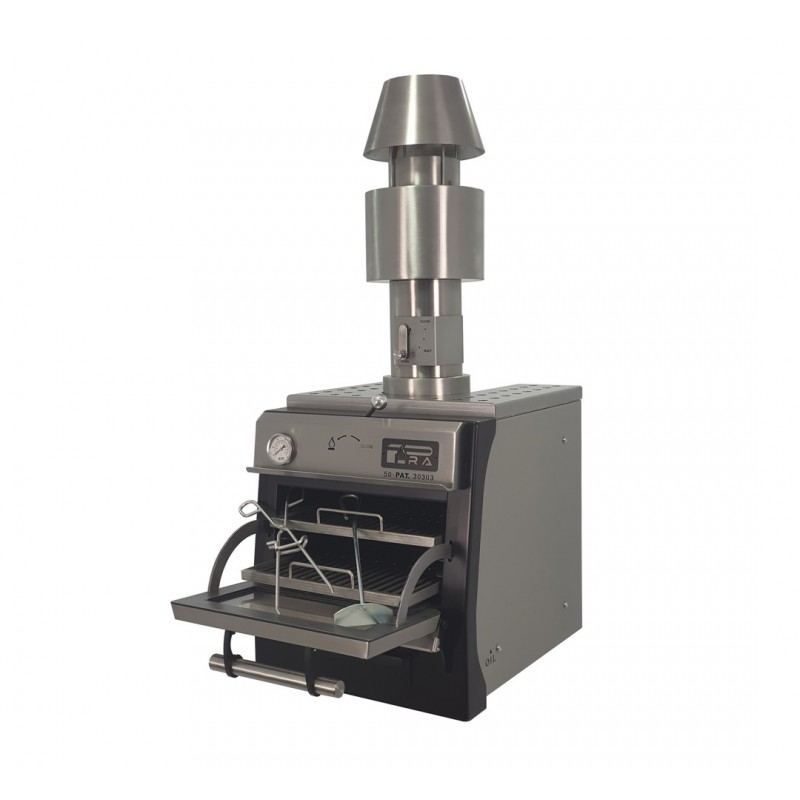 Horno de brasa Pira Lux 50, chimenea para exterior, 45 comensales Parrilla  adicional no