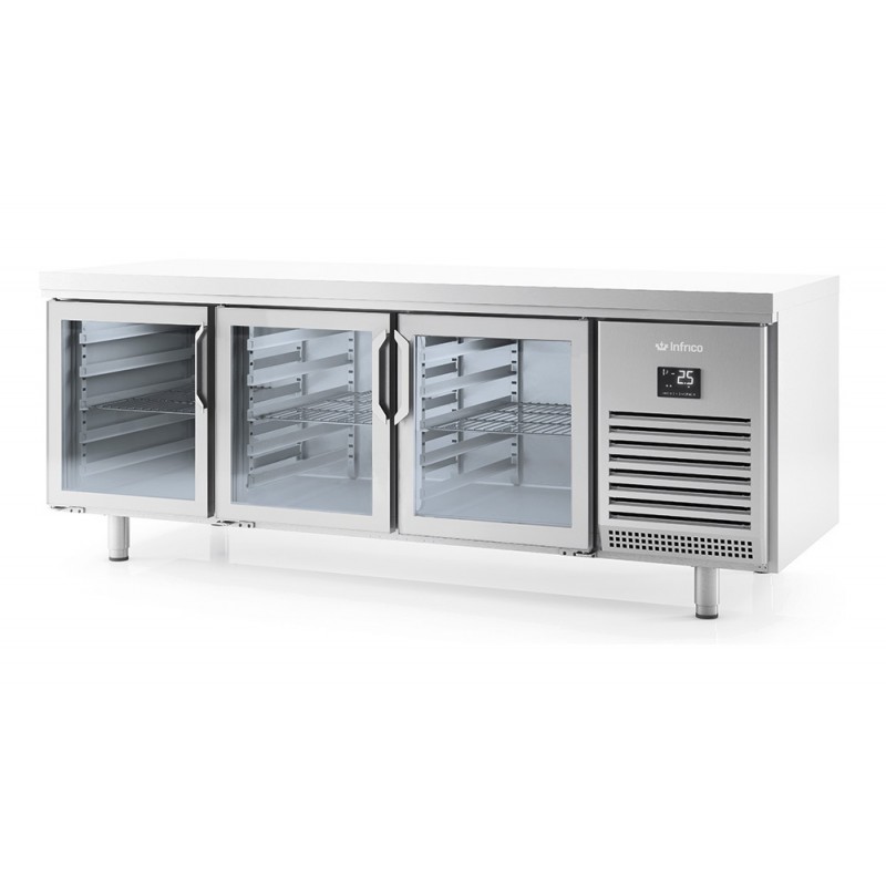 Taula refrigeració pastisseria Infrico MR 2190 CR - 3 portes vidre