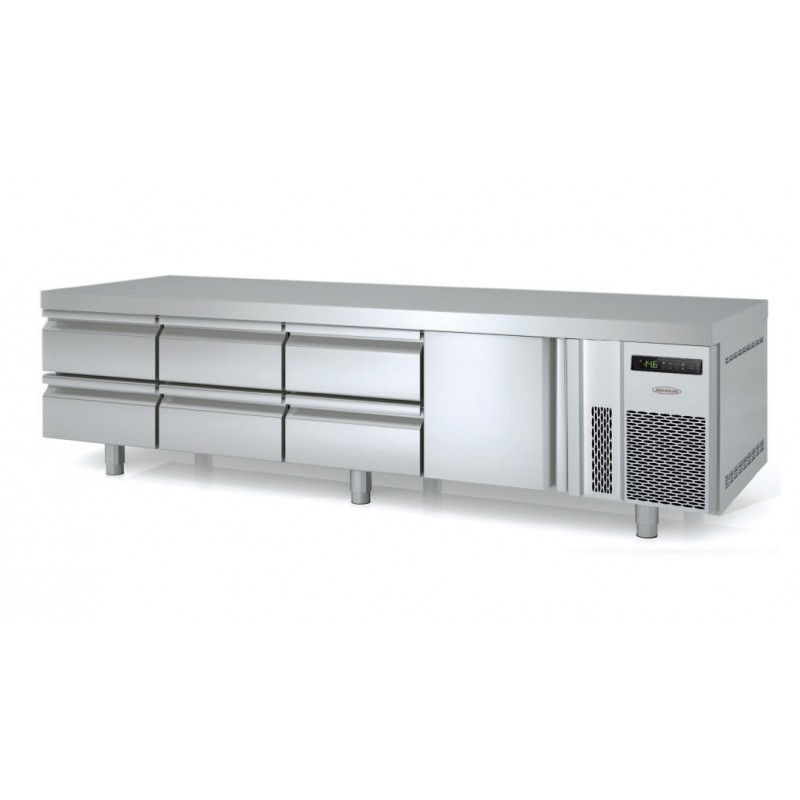 Mesa fría bajococina Docriluc 4 cajones y 1 puerta - BCR 180 C