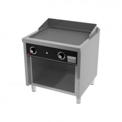 Fry top a gas acero rectificado 800 con soporte - HR Serie 750