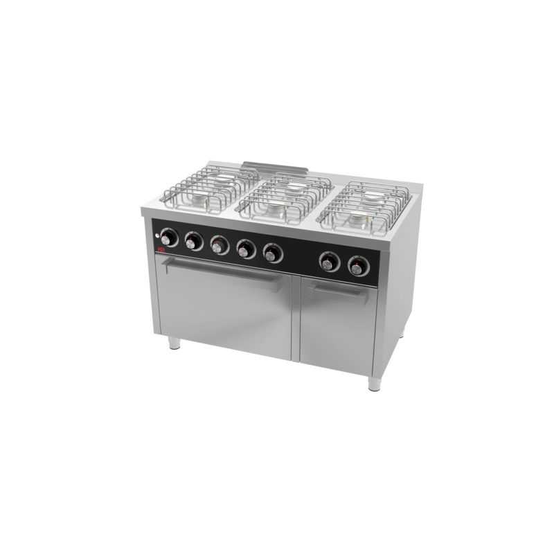 Cocina con horno 6 fuegos a gas - HR BASIC Serie 750