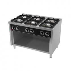 Cocina con soporte 6 fuegos a gas - HR Serie 750