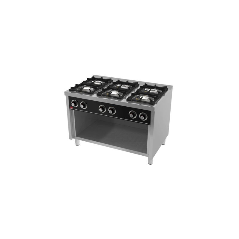 Cocina con soporte 6 fuegos a gas - HR Serie 750