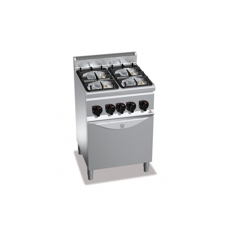 Cocina a gas 4 fuegos con horno eléctrico - Berto's Plus 600 Power