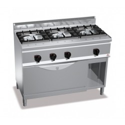 Cocina a gas 3 fuegos con horno maxi - Berto's Plus 600 High Power