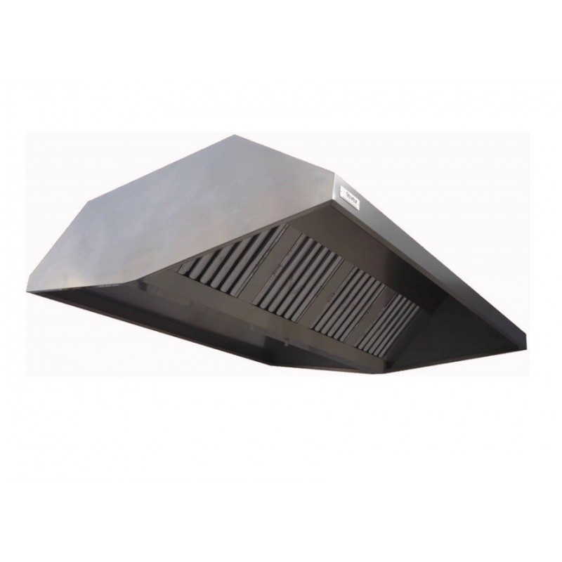 Campana central con motor incorporado. Campana extracción monoblock
