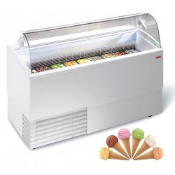 Vitrina de gelats Punto 12RS - vidre corbat