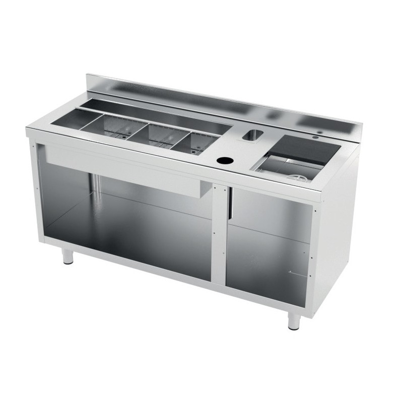 Mueble coctelero 1 cuba - ancho 1200 mm