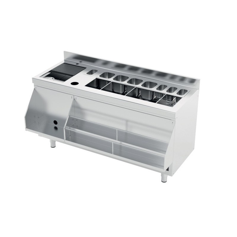Mueble coctelero 1 cuba - ancho 1600 mm