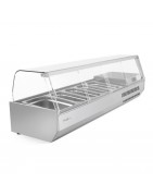 Vitrines d'ingredients refrigerades amb tapa d'acer inoxidable o de vidre